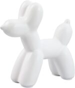 Notakia Cute Ceramics White Balloon Dog Statue Crafts Living Room Desktop Decora... - Image 2