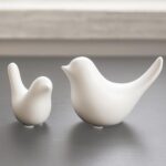 Notakia Small White Birds Statues Home Decor Modern Style Decorative Ornaments f... - Image 2