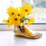 Notakia Unique Flower Vase Statue Home Decor Modern Style Gold Room Decor Accent... - Image 2