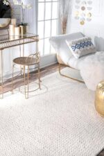 Nuloom Penelope Off-White/Ivory, 6' x 9', Hand-Braided, Wool & Cotton, Textured ... - Image 2