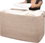 OIAHOMY 118L XXXLarge Cotton Rope Storage Basket, Oversized Blanket Basket, Used... - Image 2