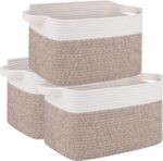 OIAHOMY 3 Pack Storage Baskets for Organizing, 13''X9.85''X8.7'' Storage Bins,Wo... - Image 2