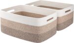 OIASKET Large Storage Basket for Organizing, Woven Rope Basket for Shelves, Clos... - Image 2