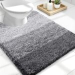OLANLY Luxury Toilet Rugs U-Shaped 24x20, Extra Soft and Absorbent Microfiber Ba... - Image 2