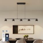 ORANOOR Modern LED Pendant Lights, Dimmable 47in Linear Globe LED Chandelier Lig... - Image 2