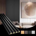 OUZUGIE WPC Acoustic Slat Wall Paneling, 8-Pack 96 x 6 Inches 3D Wall Panels for... - Image 2