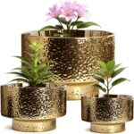 OXART Large Plant Pot, 12.2+10+7.7 inch Pots for Plants, Set of 3, Ceramic Plant... - Image 2