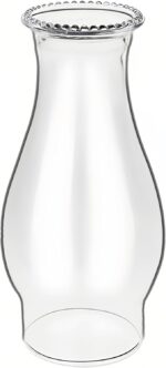 Oil Lamp Chimney Replacement – Clear Wave Glass Hurricane Shade for Kerosene Lam... - Image 2