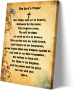 Our Father Prayer Wall Decor, 16"x12" The Lords Prayer Wall Art, Christian Decor... - Image 2