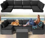 Outdoor Cushions for Patio Furniture,14Pieces Water-Resistant Replacement Cushio... - Image 2