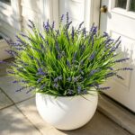 Outdoor Faux Plants, 12 Pcs Fake Plant UV Resistant Monkey Grass Lavender Flower... - Image 2