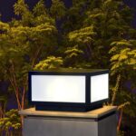 Outdoor Modern Post Light, LED Fence Deck Cap Light High Voltage Wired Lantern C... - Image 2