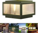 Outdoor Post Light 10X10 in, Column Light,Wired Lantern Column Lamp 110-240V(12-... - Image 2