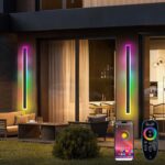 Outdoor RGB Long Wall Lights, 47.2inch 2 Pack RGB/Warm/White Dimmable Modern Led... - Image 2
