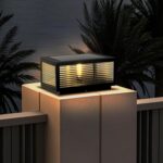 Outdoor Solar Post Lights Luxury Modern Solar Post Cap Light Fence Deck Column L... - Image 2