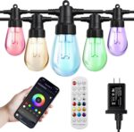 Outdoor String Lights 96ft(2×48ft), Patio Lights with 30 Dimmable LED Bulbs, RGB... - Image 2