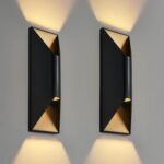 Outdoor Wall Light Fixtures 2 Pack, 15" Up and Down Waterproof Porch Wall Sconce... - Image 2