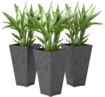 Outsunny 28 Inch Tall Planters for Outdoor Plants, Set of 3 Plastic Flower Pots ... - Image 2