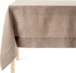 Over&Back 100%-Linen Woven Tablecloth - Colorful Dining Room Table Cover - Miter... - Image 2