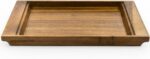 PANDAWOOD Wood Serving Tray - Large Acacia Wooden Tray for Coffee Table Ottoman ... - Image 2