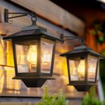 PASAMIC 2 Pack Solar Wall Lanterns with Replaceable Bulb,Outdoor Hanging Lights ... - Image 2