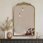 PERFNIQUE Vintage Mirror, 30" X 19" Arched Antique Baroque Mirror, Gold Traditio... - Image 2