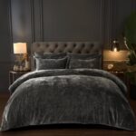 PHF Crushed Velvet Comforter Set King Size, 5-Piece Luxury Winter Bedding Sets w... - Image 2