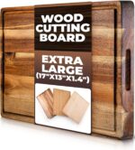 PREMIUM ACACIA Cutting Board & Professional Heavy Duty Butcher Block w/Juice Gro... - Image 2