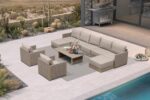PURPLE LEAF Patio Furniture Set 10 Pieces Patio Seating with Ottoman Sofas Alumi... - Image 2