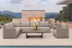 PURPLE LEAF Patio Furniture Set 8 Pieces Patio Seating Sofas Aluminum Furniture ... - Image 2