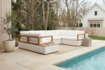 PURPLE LEAF Patio Outdoor Furniture Set 8 Pieces, Premium Leather Outdoor Couch ... - Image 2