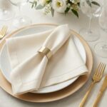 Palisa Almond Beige Polyester Cloth Dinner Napkins with Hemstitched Design Pack ... - Image 2