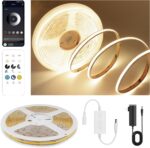 Pandery COB LED Strip Lights Warm White,24V Dimmable led Light Strip KIT with Re... - Image 2