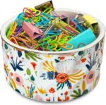 Paper Clip Holder Ceramic Paper Clip Holders Garden Floral Paperclips Holder Dis... - Image 2