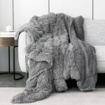 Pawque Faux Fur Throw Blankets for Couch, Sherpa Fleece Warm Super Soft Fuzzy Fl... - Image 2