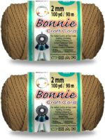 Pepperell Bonnie Braid Macrame Cord | 2mm x 100yd | Jute (Value 2-Pack) | Twiste... - Image 2