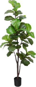 Pertivery Artificial Fiddle Leaf Fig Tree 6ft, Large Faux Plant Fake Ficus lyrat... - Image 2