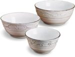 Pfaltzgraff Trellis Serving Bowls, Set of 3, White - Image 2