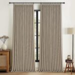 Pinch Pleated Drapes Linen Room Darkening Curtains 96 Inches Long for Bedroom, T... - Image 2