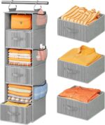 Pipishell Hanging Closet Organizer 6-Shelf, Hanging Shelves for Closet with 3 Re... - Image 2