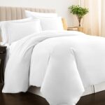Pizuna Pure 100% Cotton Queen Duvet Cover with Shams, Luxurious 400 Thread Count... - Image 2