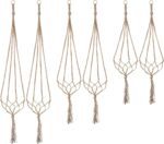 Plant Hangers Indoor Macrame Hanging Planter Holder 6 Pack, 3 Sizes - Image 2