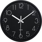 Plumeet 10'' Wall Clock, Bedroom Wall Clocks Battery Operated, Silent Quartz Sma... - Image 2