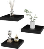 PopiShelves Small Floating Shelves for Wall - 6 Inch Mini Square Black Shelves f... - Image 2