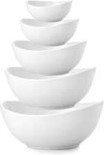 Porcelain Serving Bowls set for Entertaining, 3-11-20-32-50 Ounce, Scratch Resis... - Image 2
