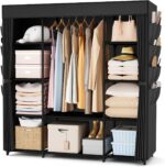 Portable Closet for Hanging Clothes 57.3 Inch Large Capacity Wardrobe Closet wit... - Image 2