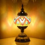 Portable Rechargeable Turkish Bronze Base Table Lamp with 6000mAh Battery, Handm... - Image 2