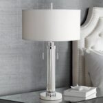 Possini Euro Design Cadence Modern Art Deco Style Column Table Lamp 30" Tall Chr... - Image 2