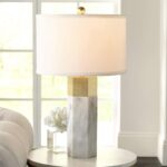 Possini Euro Design Leala Modern Accent Table Lamp 21" High Faux Marble Gold Met... - Image 2