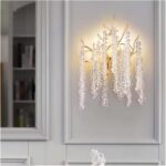 Postmodern Light Luxury Creative Crystal Branch Bedroom Living Room Background D... - Image 2